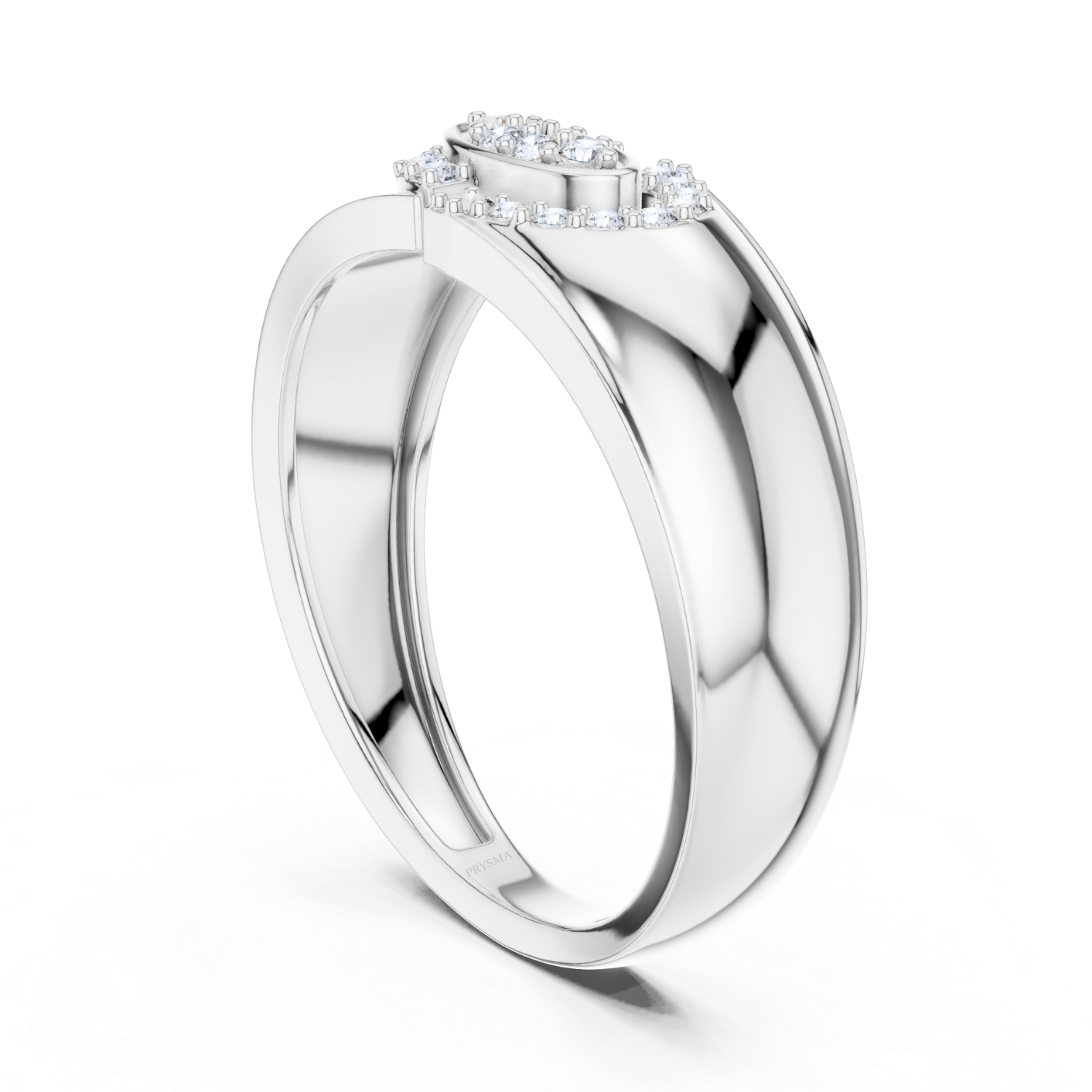 Elegant Swirl Diamond Ring