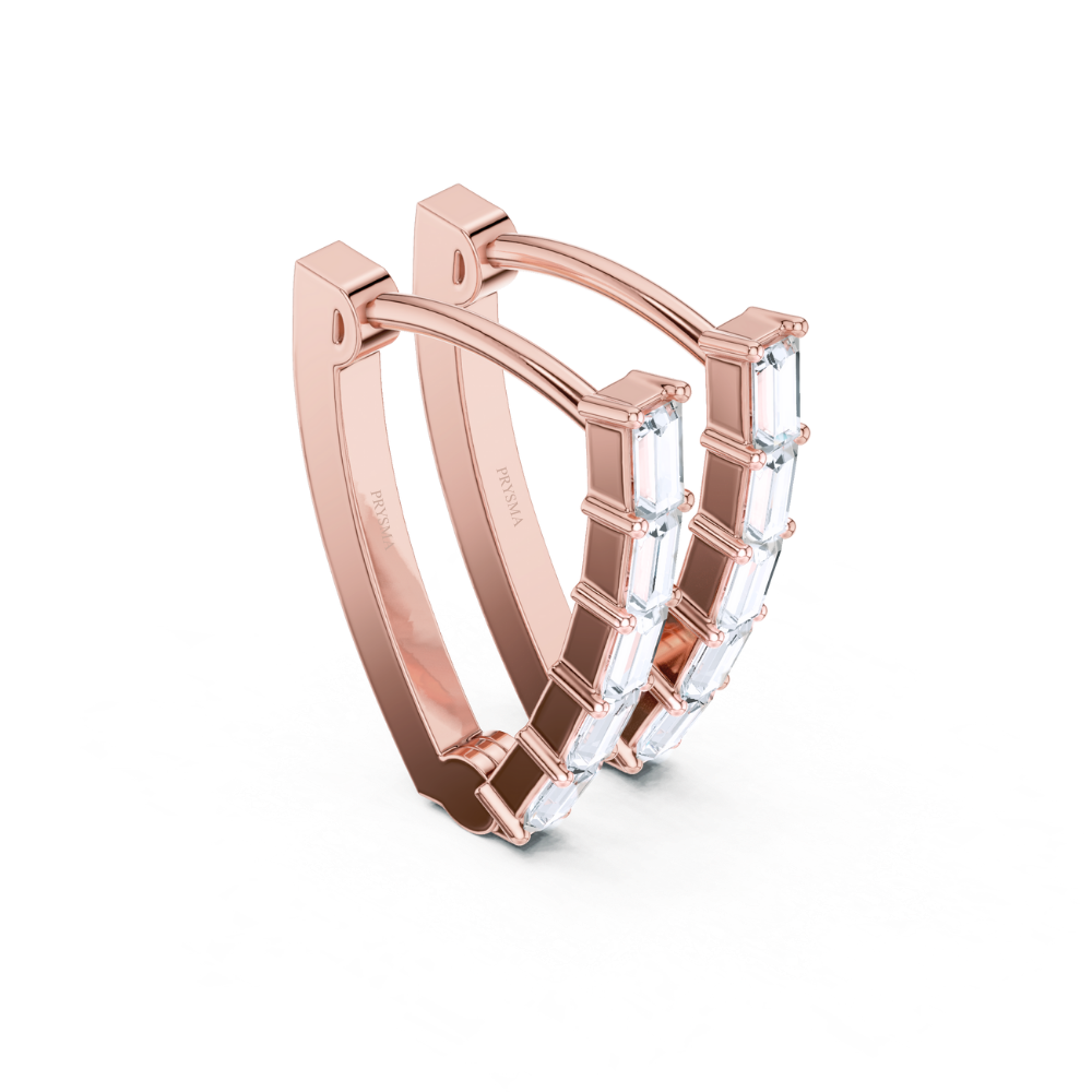 Sleek Stack Diamond Bar Earrings