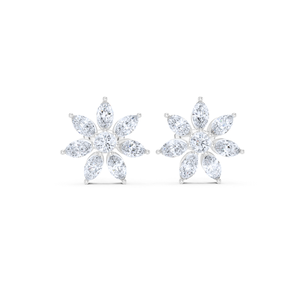 Radiant Petal Diamond Studs