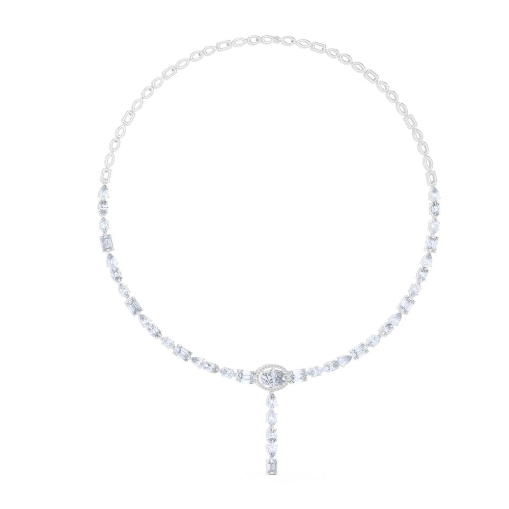 Lunara Halo Drop Necklace