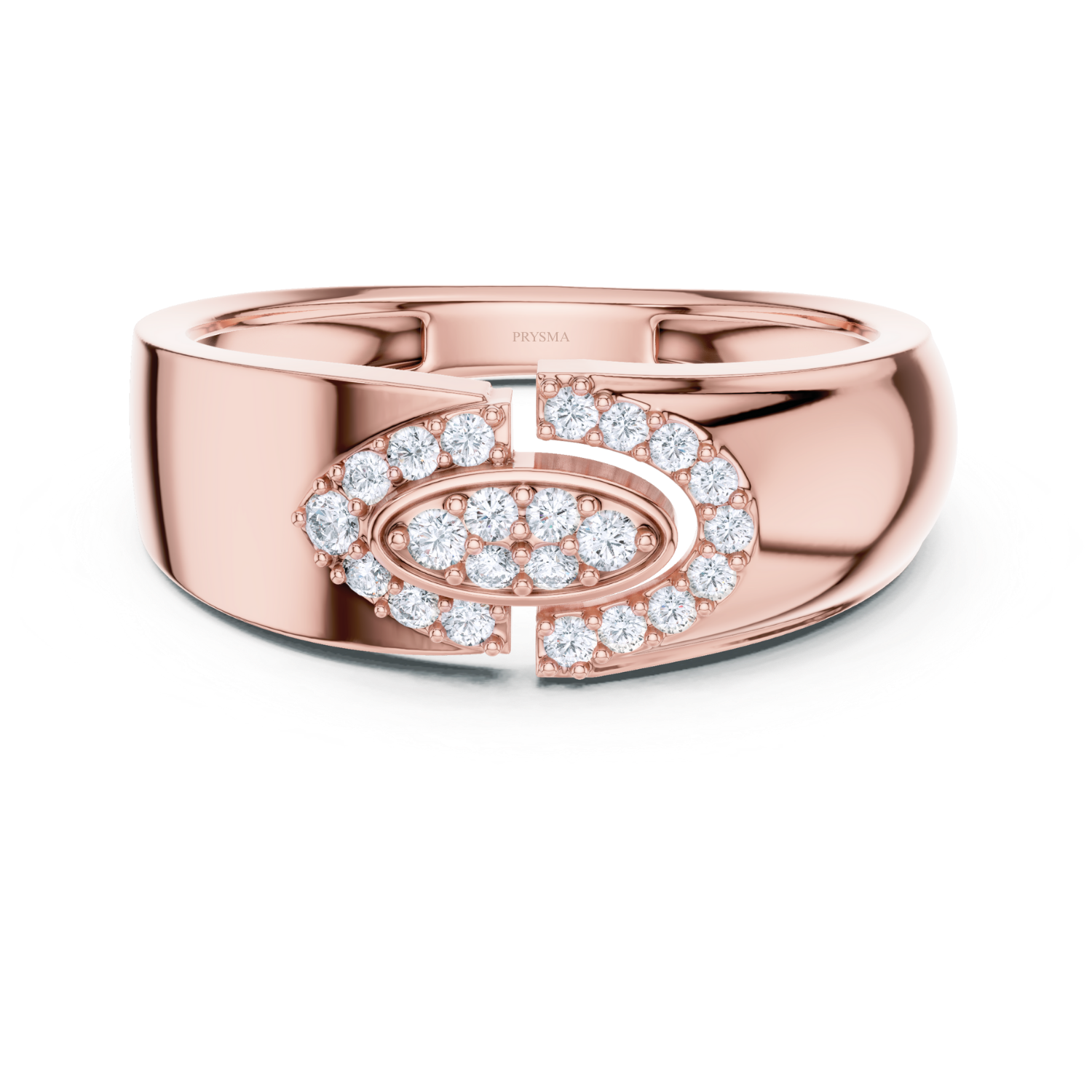Elegant Swirl Diamond Ring