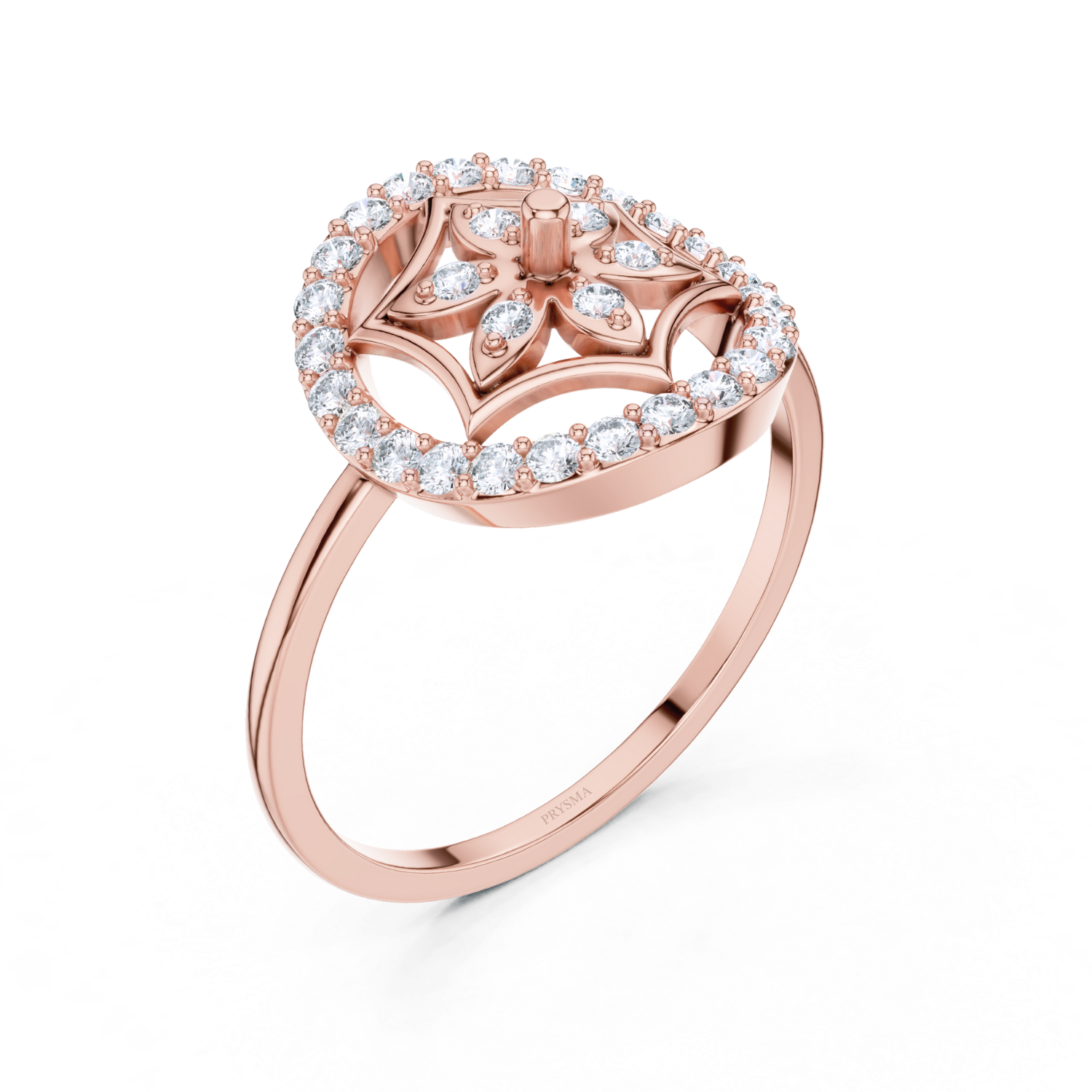 Regal Heart Diamond Ring