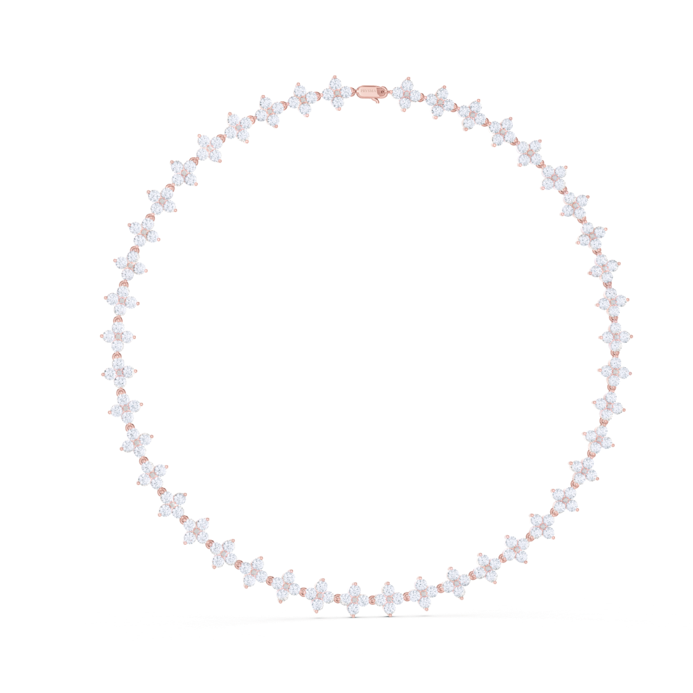 Regalia Round-Cut Diamond Tennis Necklace