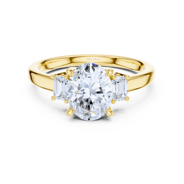 Oval Elegance Three-Stone Ring