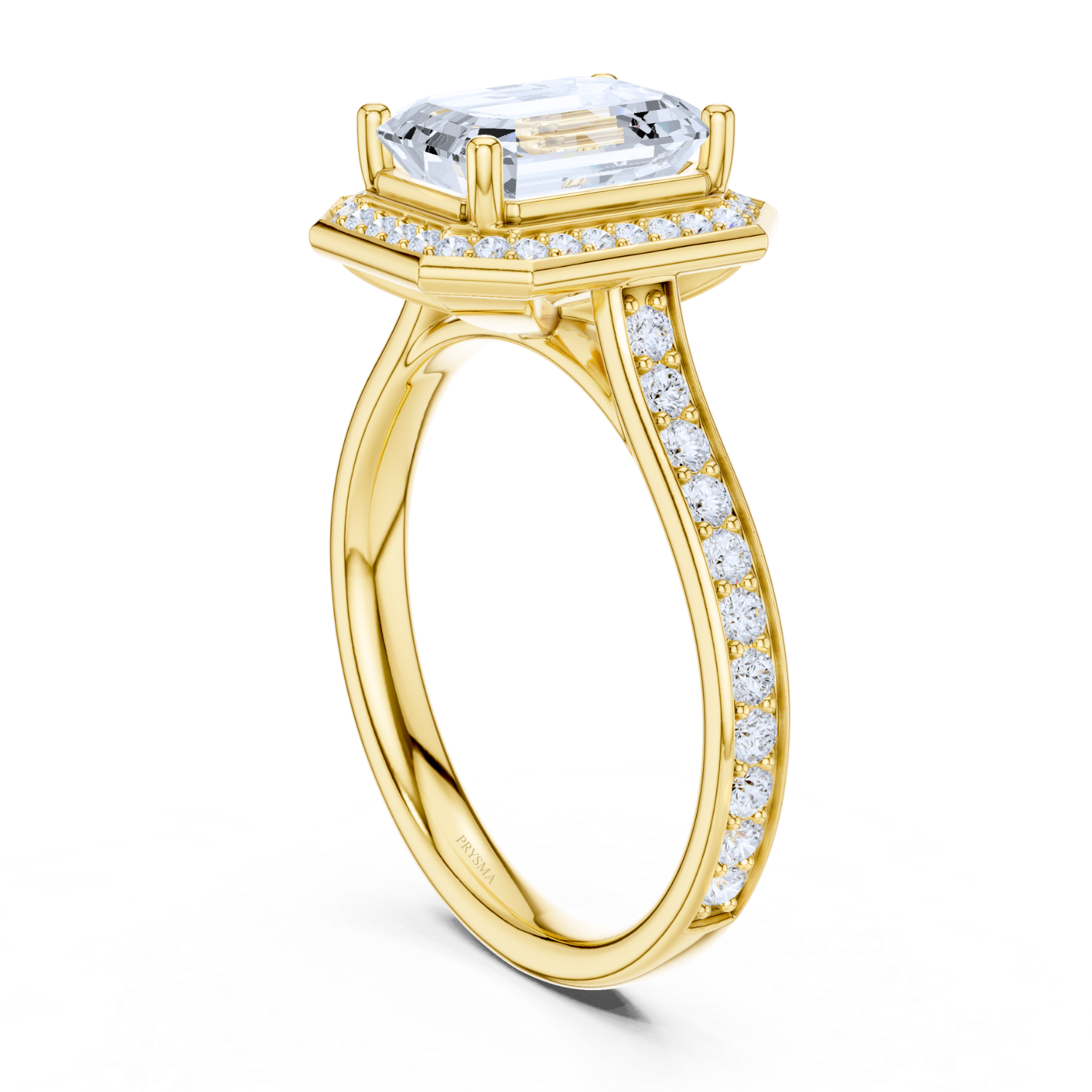 Emerald Majesty Halo Ring