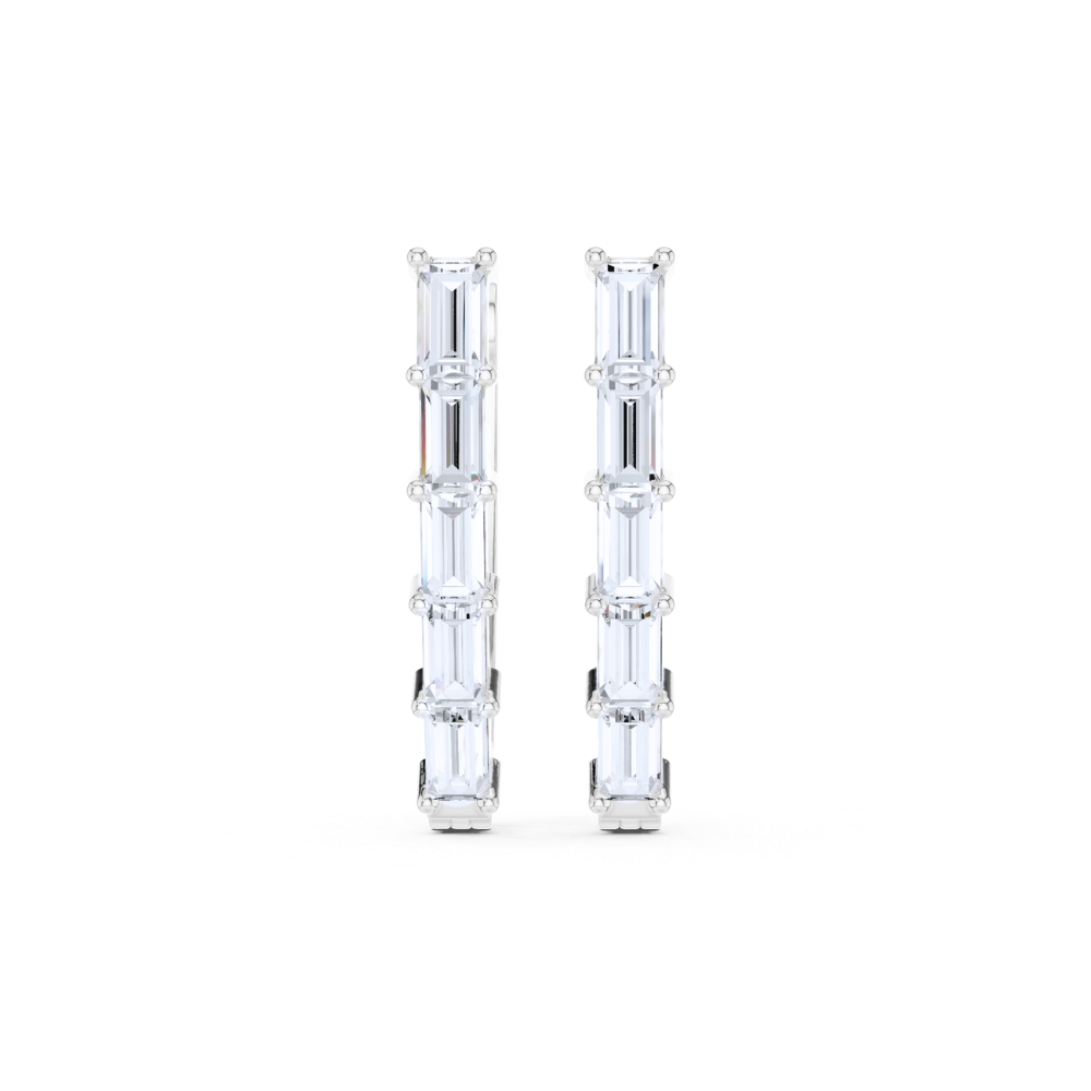 Sleek Stack Diamond Bar Earrings