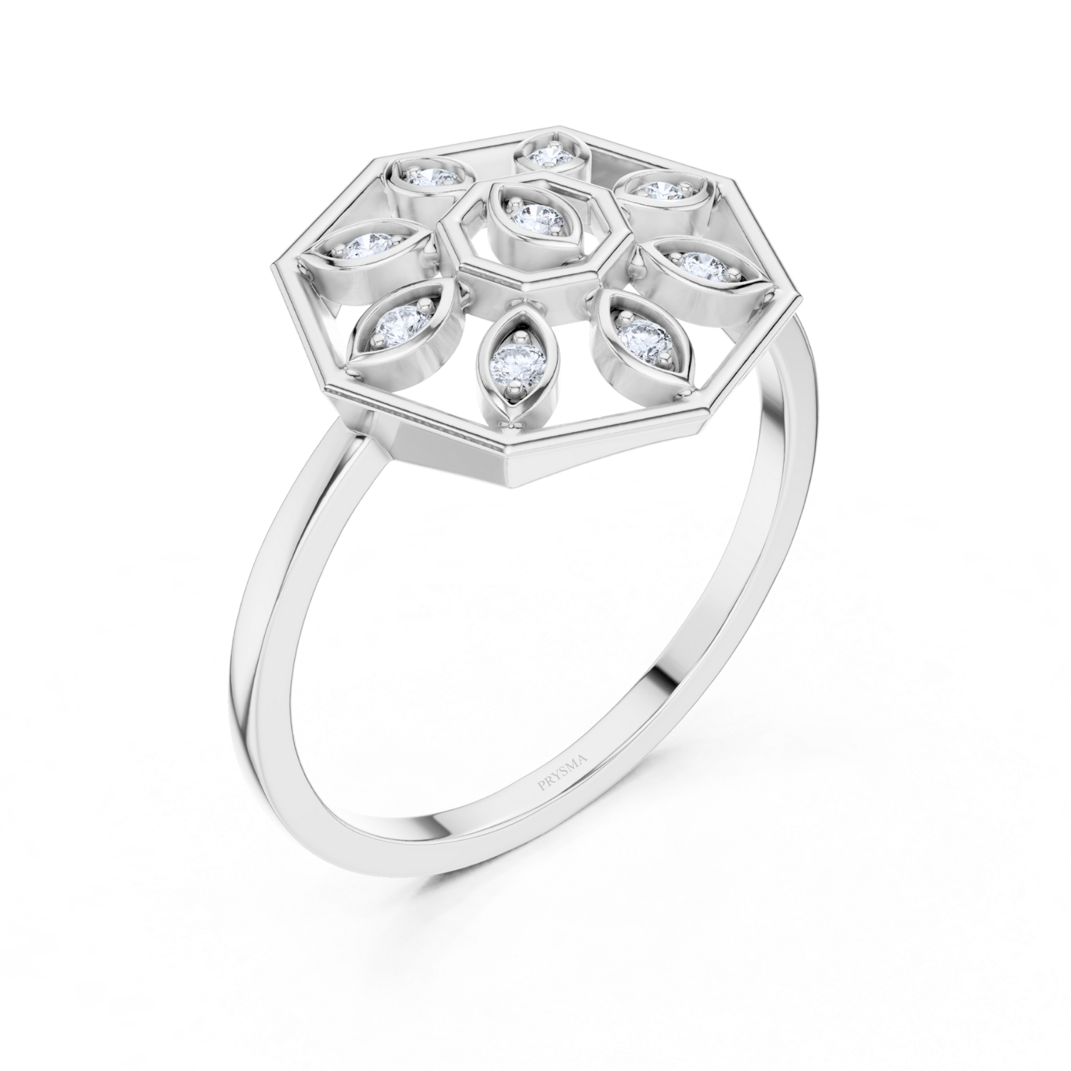 Blossom Radiant Diamond Ring
