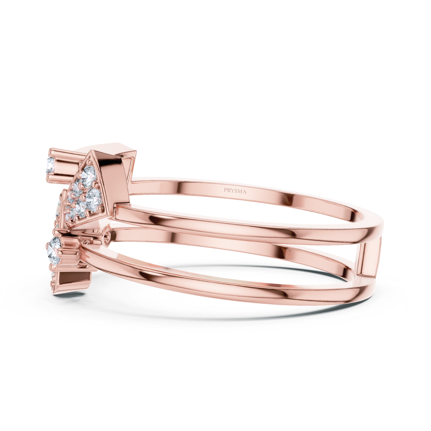 Twin Band Elegance Diamond Ring