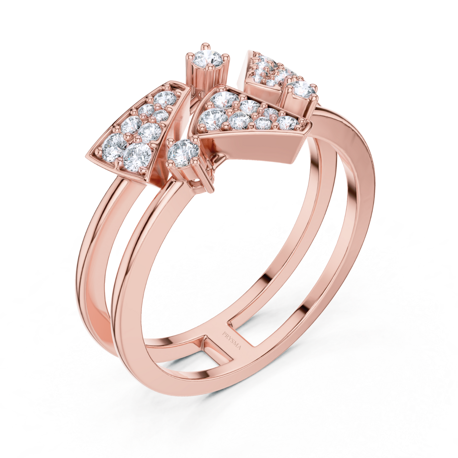Twin Band Elegance Diamond Ring