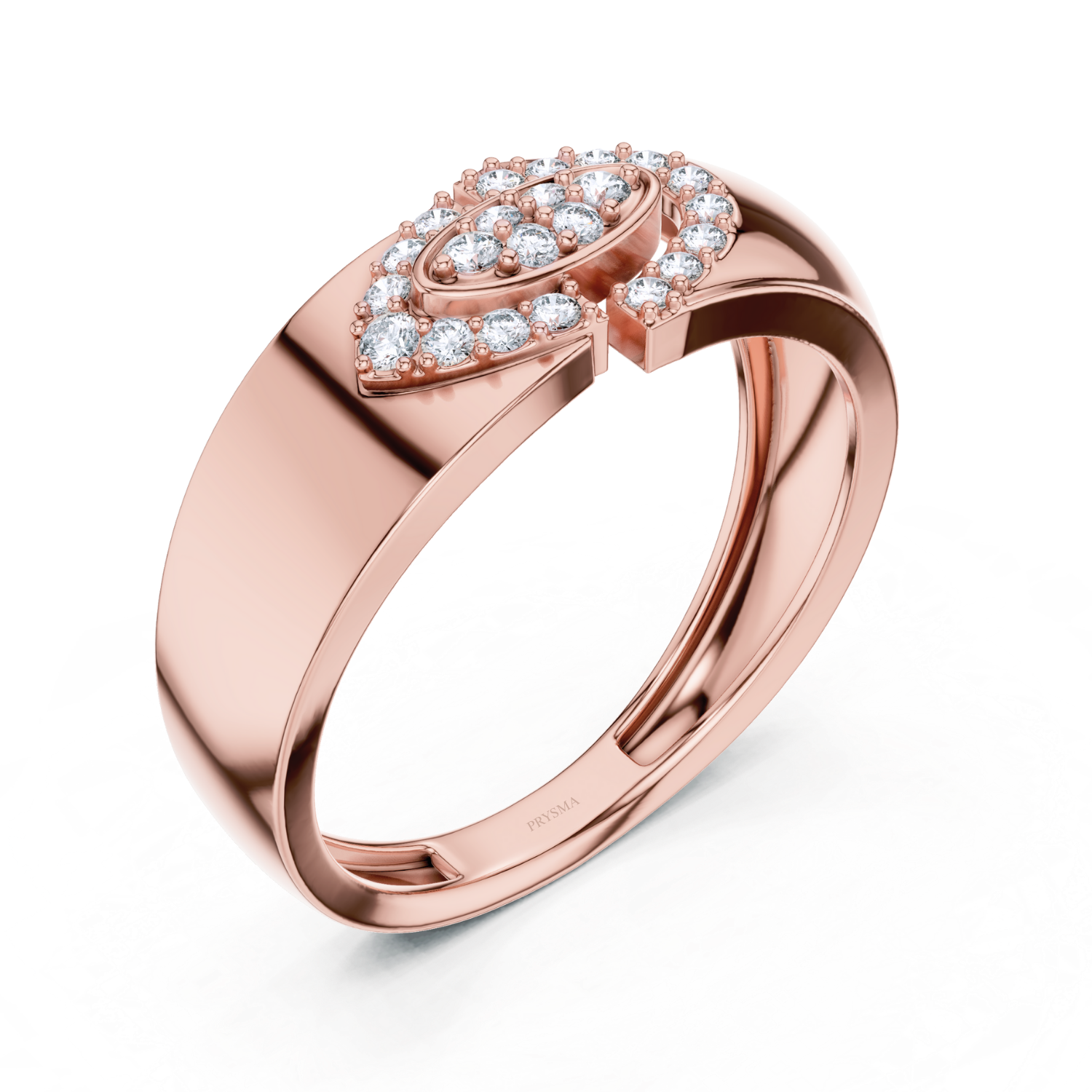 Elegant Swirl Diamond Ring