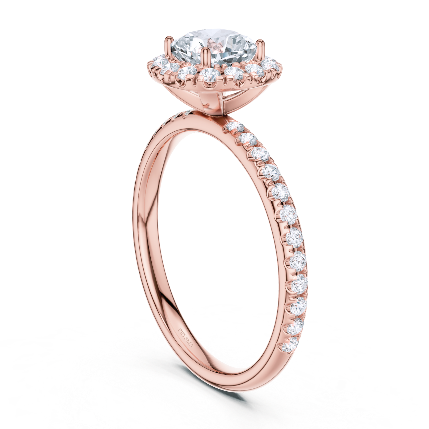 Cushion Halo Pave Diamond Ring