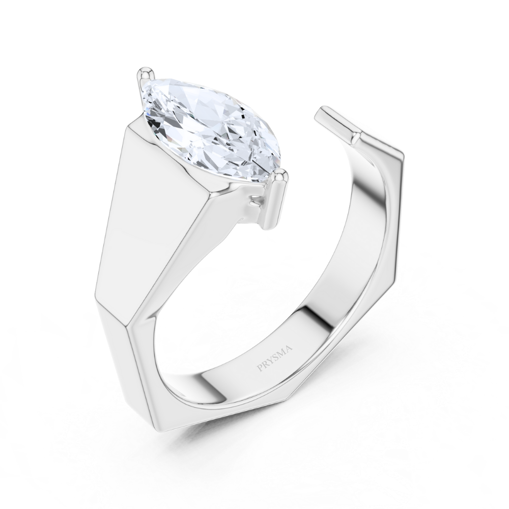 Marquise Axis Solitaire Ring