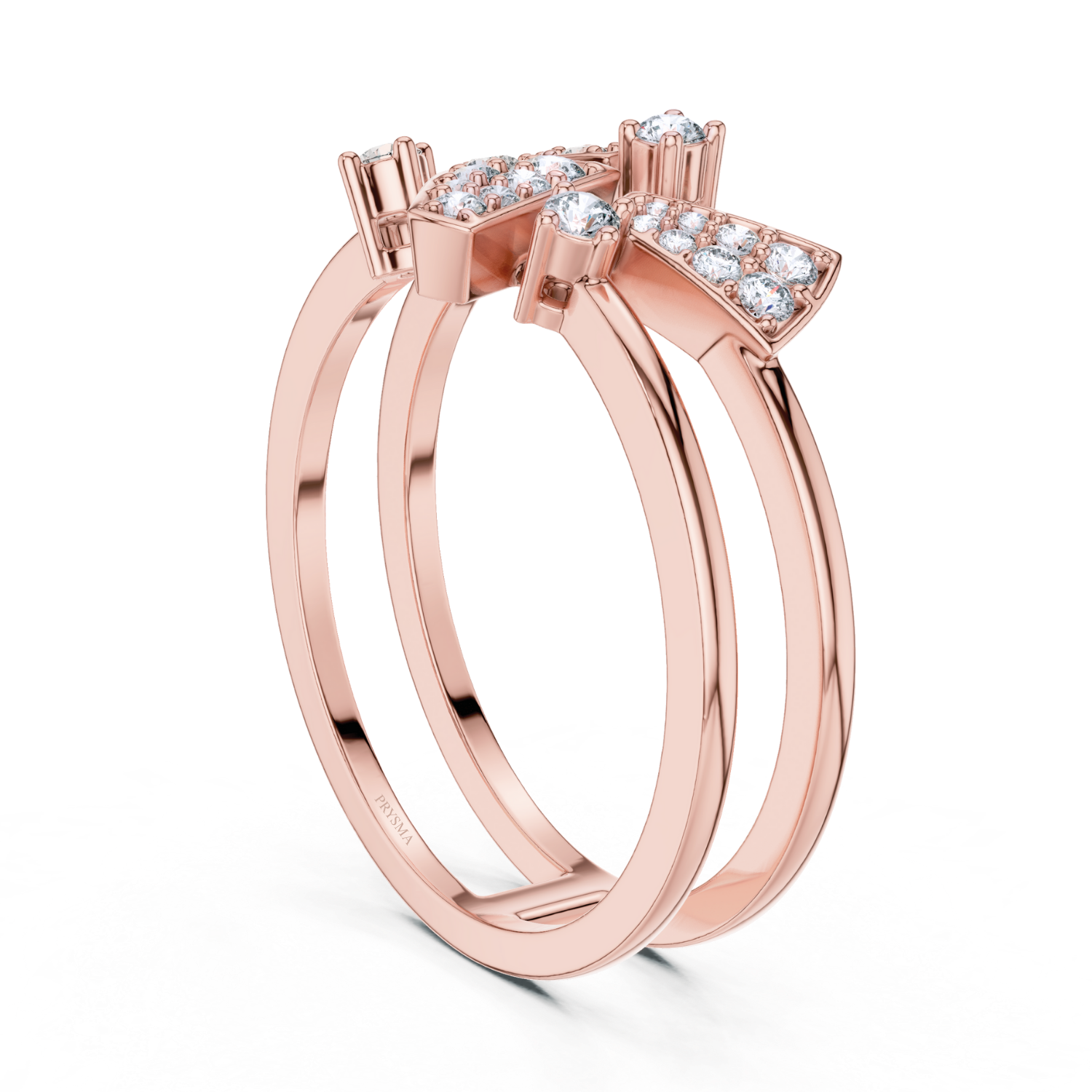 Twin Band Elegance Diamond Ring