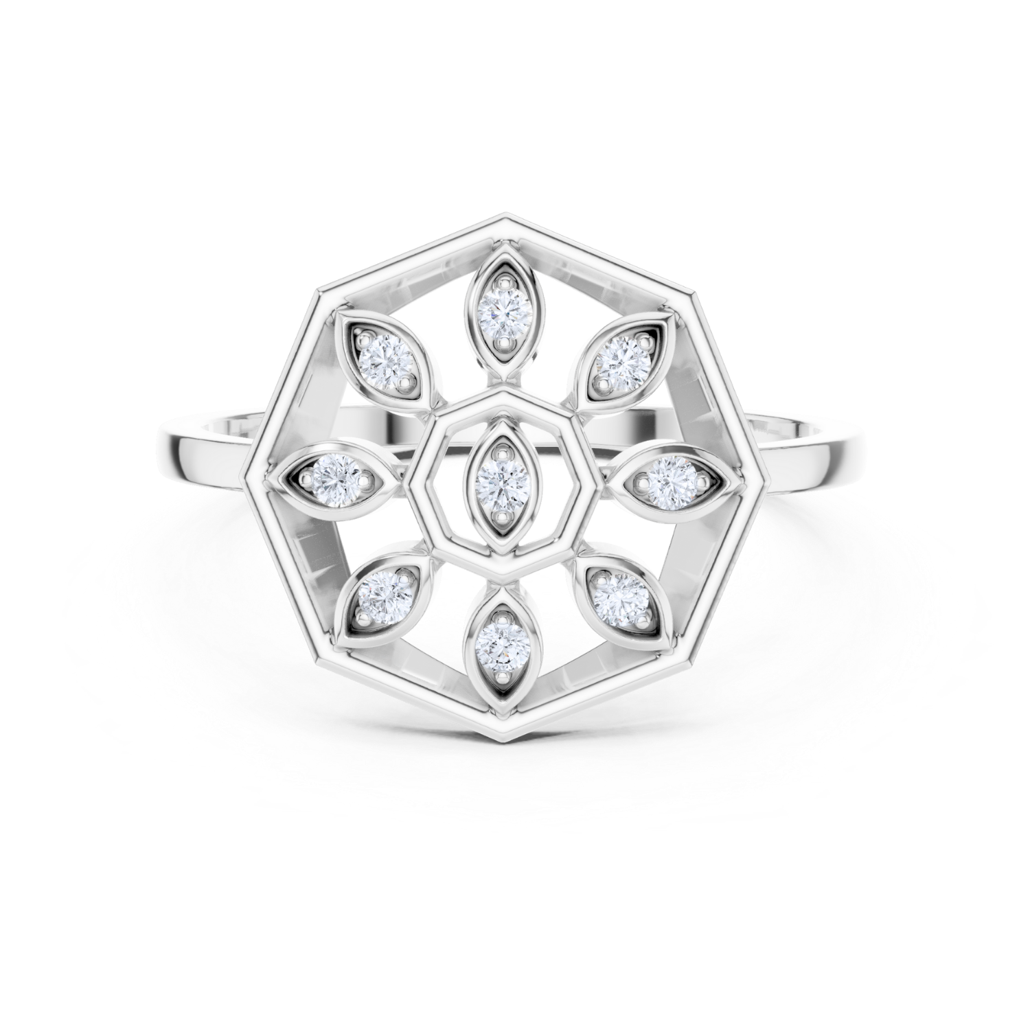 Blossom Radiant Diamond Ring