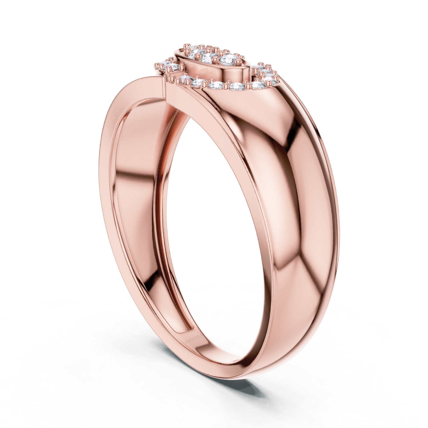 Elegant Swirl Diamond Ring