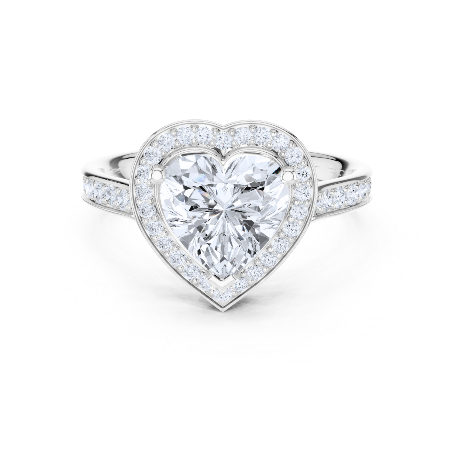 Enchanted Halo Heart-shaped Diamond Ring