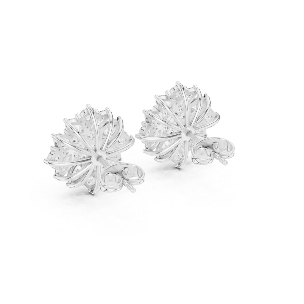 Diamond Bloom Marquise Studs