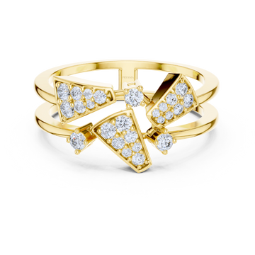 Twin Band Elegance Diamond Ring