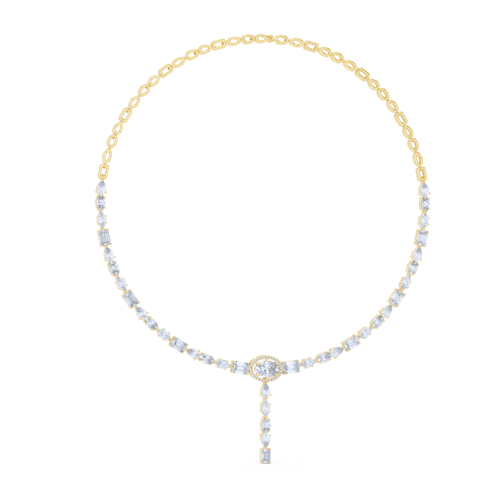 Lunara Halo Drop Necklace