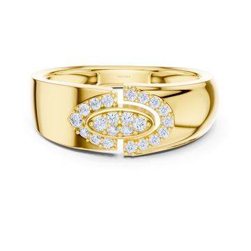 Elegant Swirl Diamond Ring