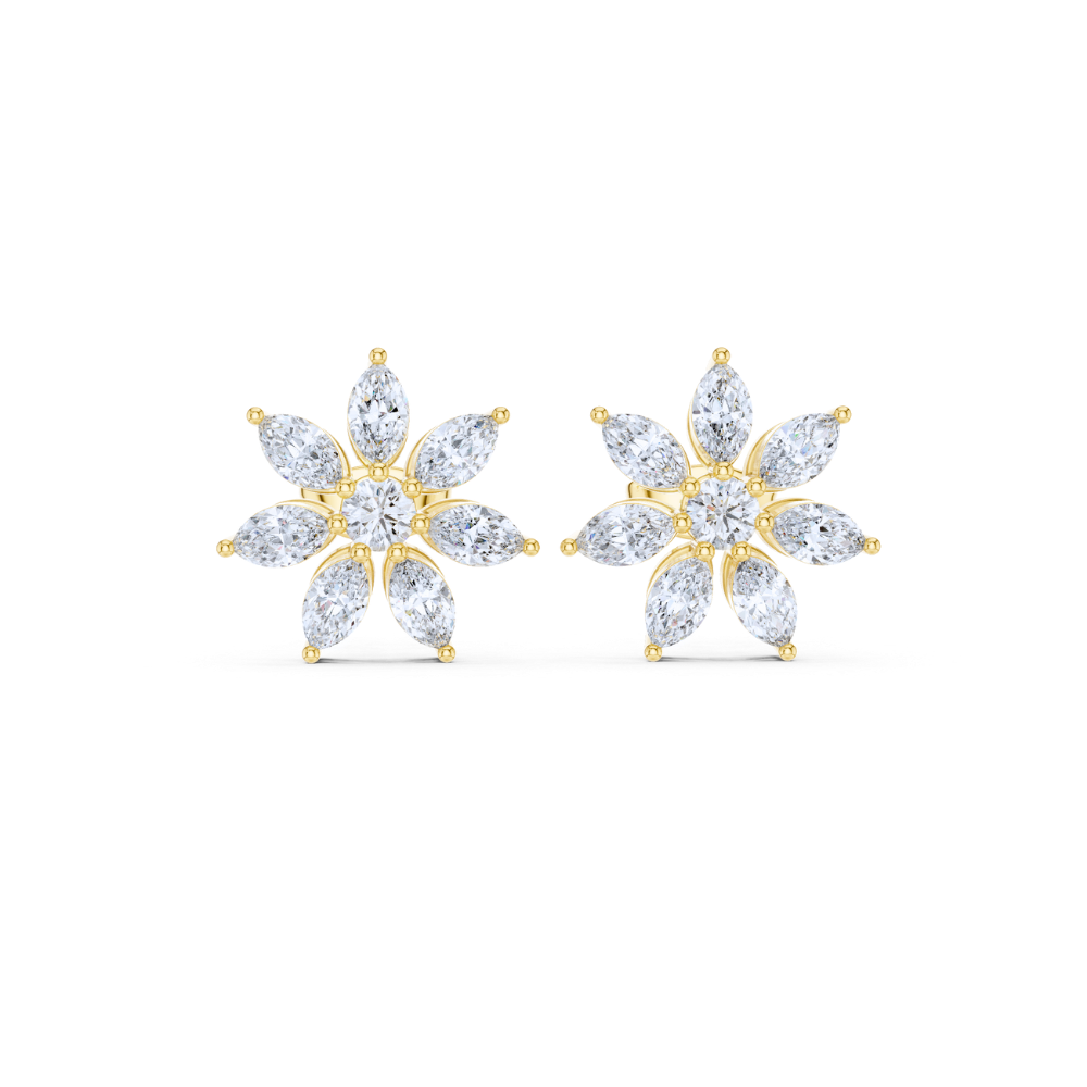Radiant Petal Diamond Studs