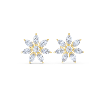 Radiant Petal Diamond Studs