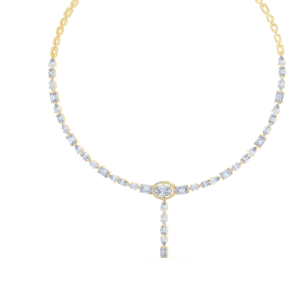 Lunara Halo Drop Necklace