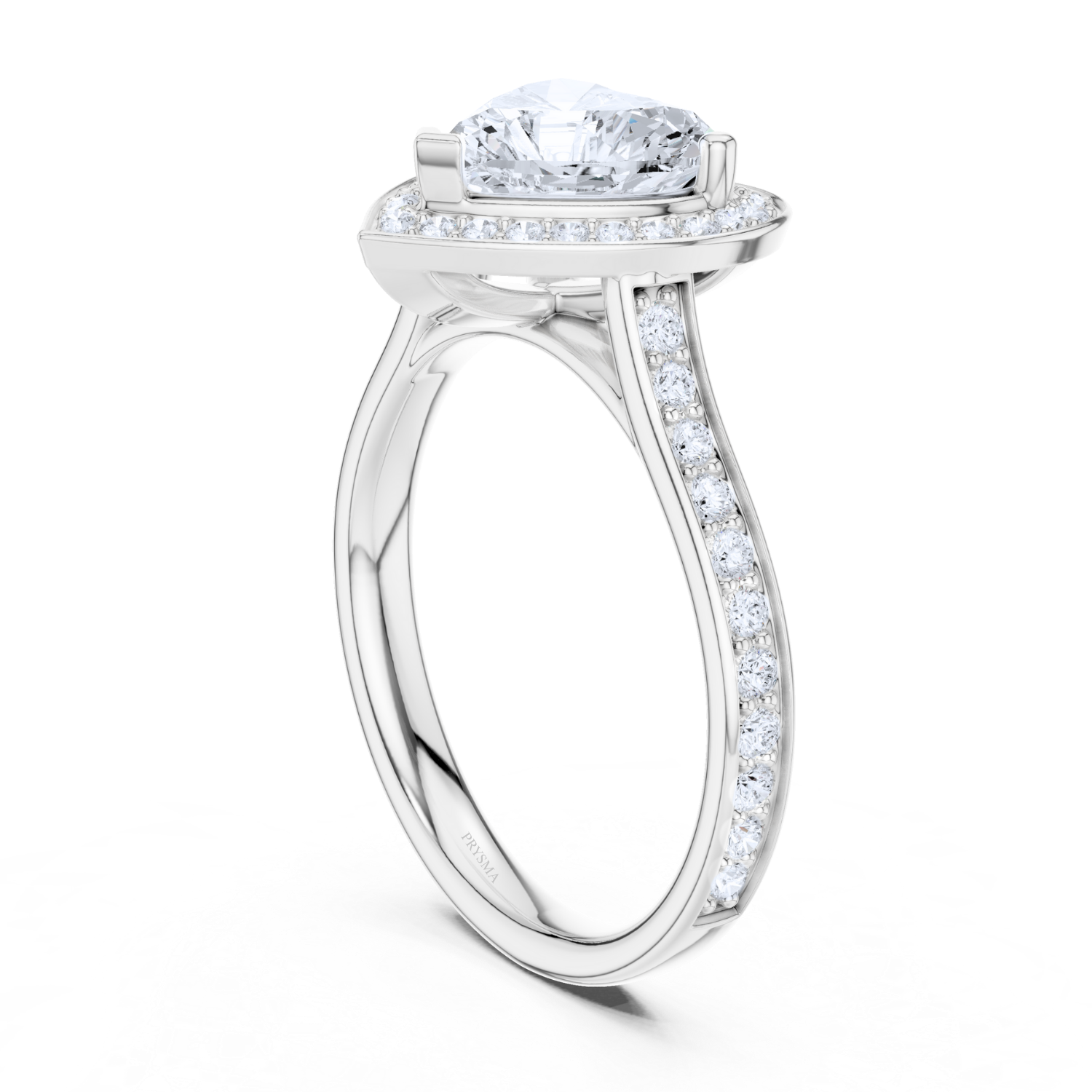 Enchanted Halo Heart-shaped Diamond Ring