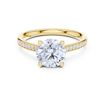 Classic Pave Solitaire Diamond Ring