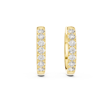 Classic Round Diamond Hoop Earrings
