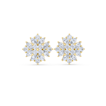 Diamond Bloom Marquise Studs