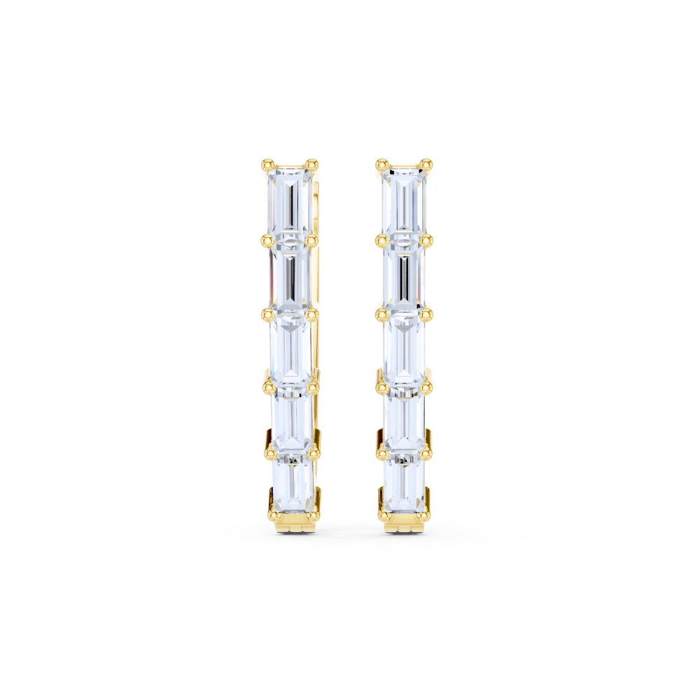 Sleek Stack Diamond Bar Earrings