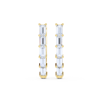 Sleek Stack Diamond Bar Earrings