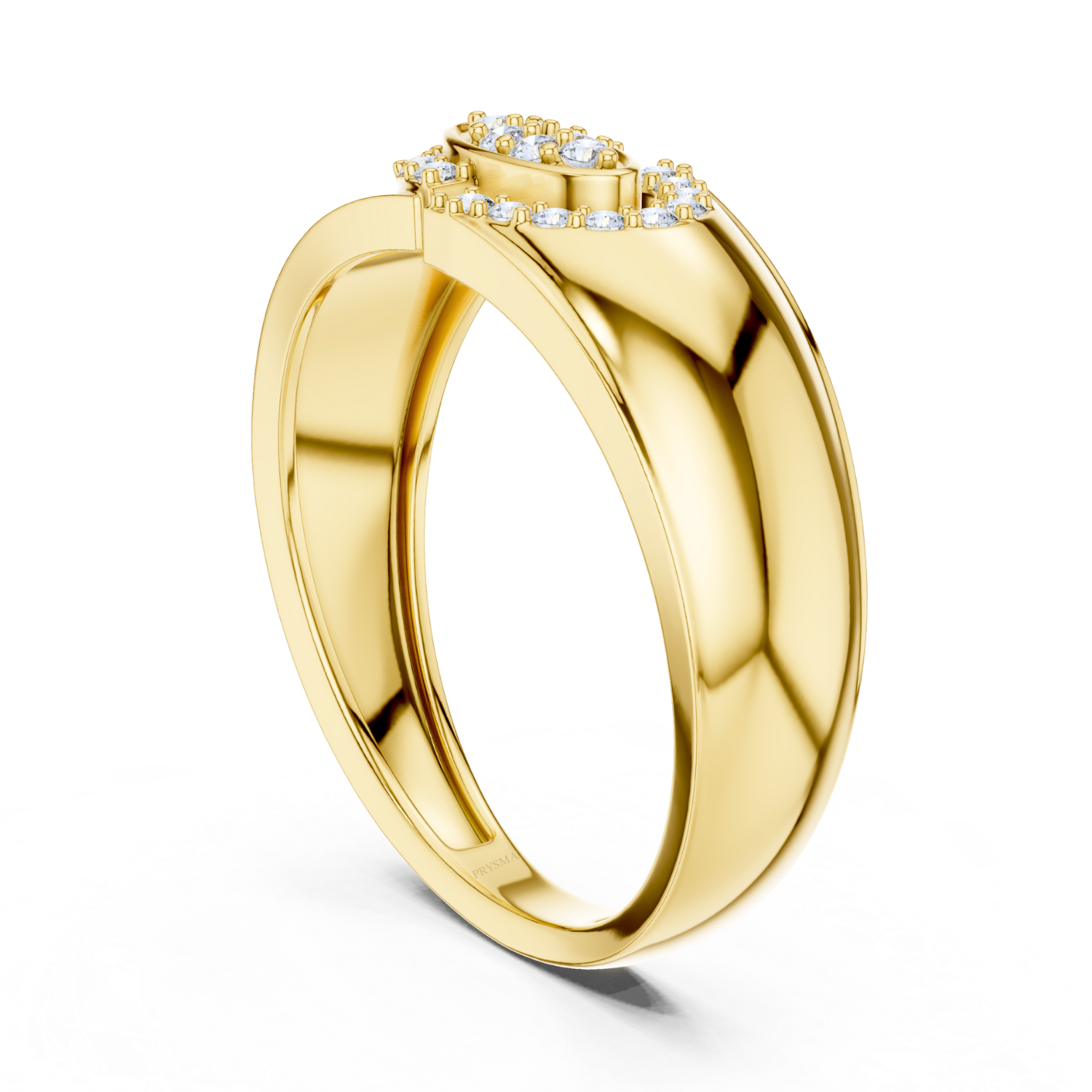 Elegant Swirl Diamond Ring