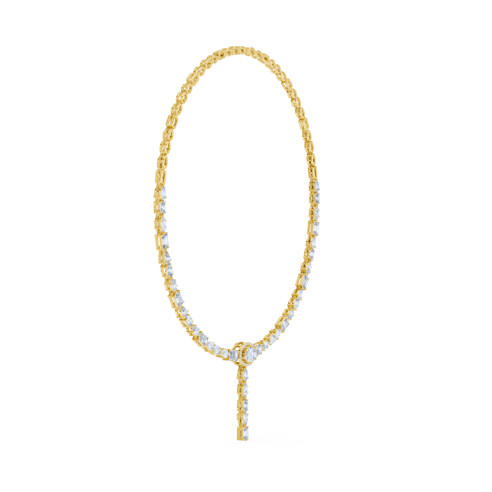 Lunara Halo Drop Necklace