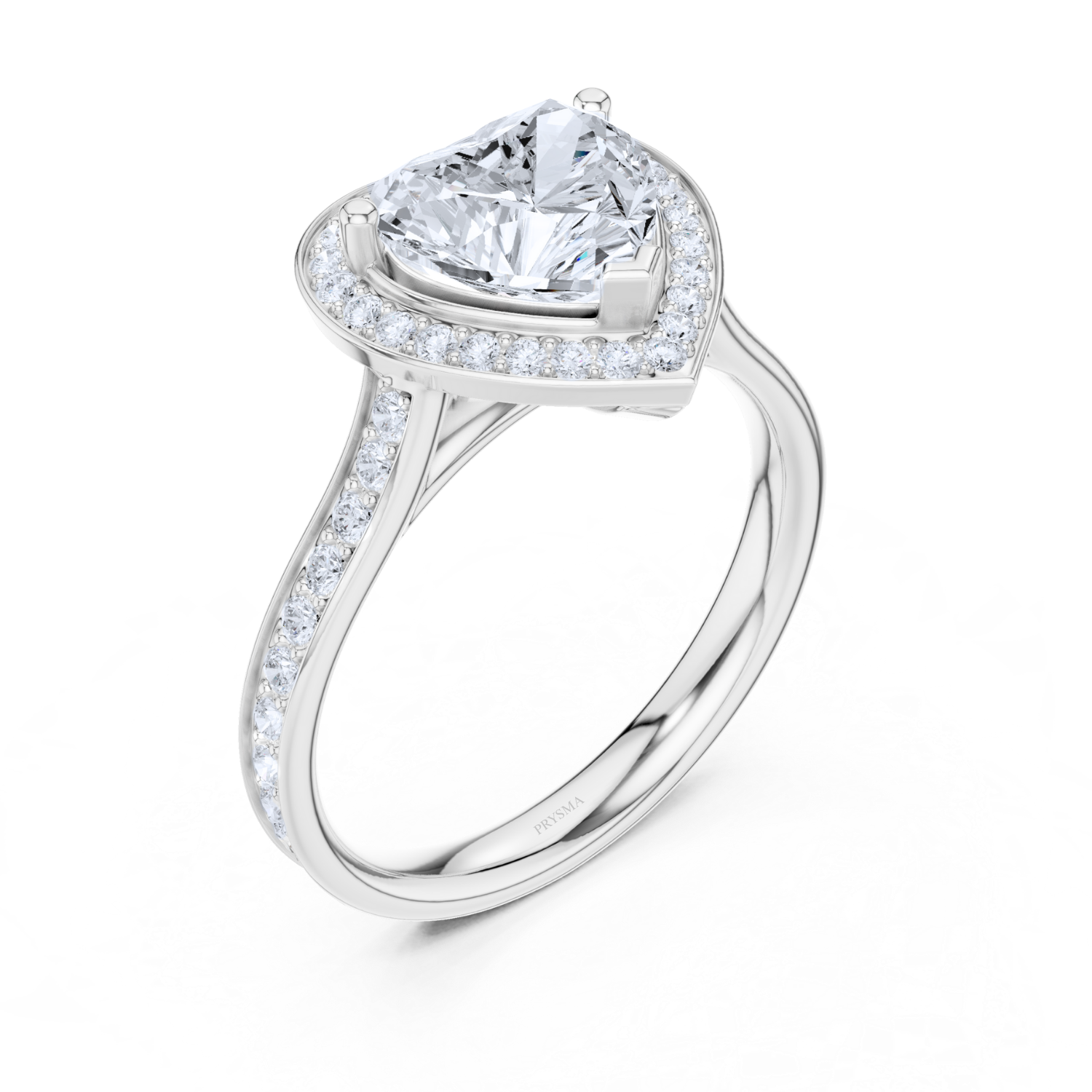 Enchanted Halo Heart-shaped Diamond Ring