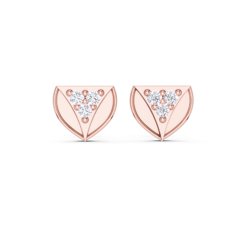 Petal Drop Cluster Diamond Earrings