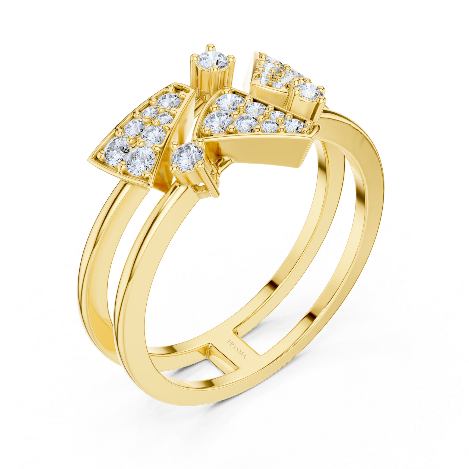 Twin Band Elegance Diamond Ring