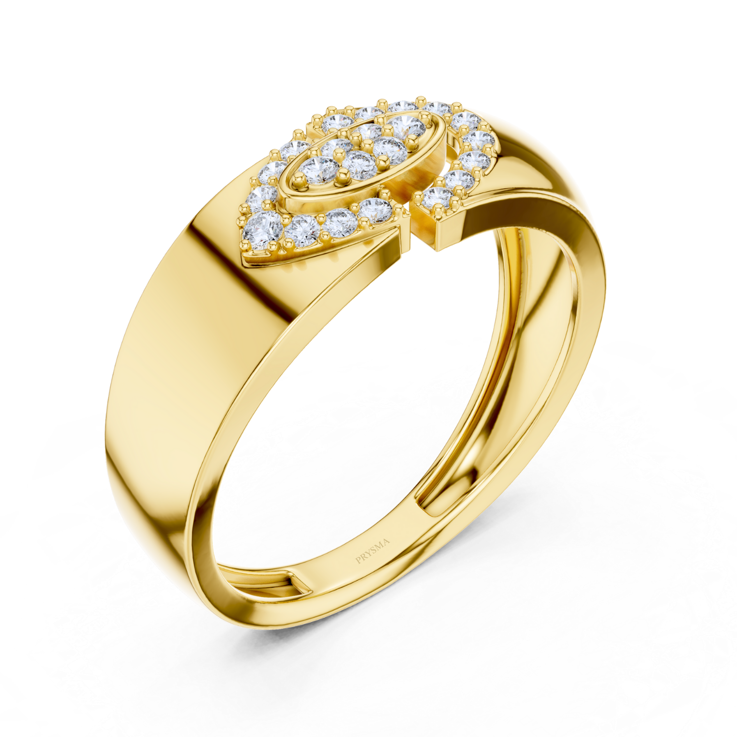 Elegant Swirl Diamond Ring