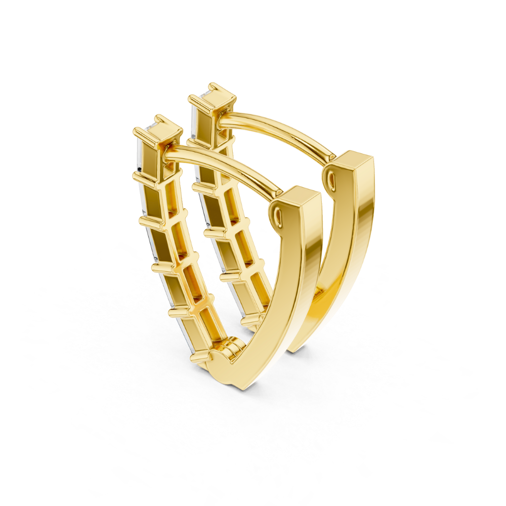 Sleek Stack Diamond Bar Earrings