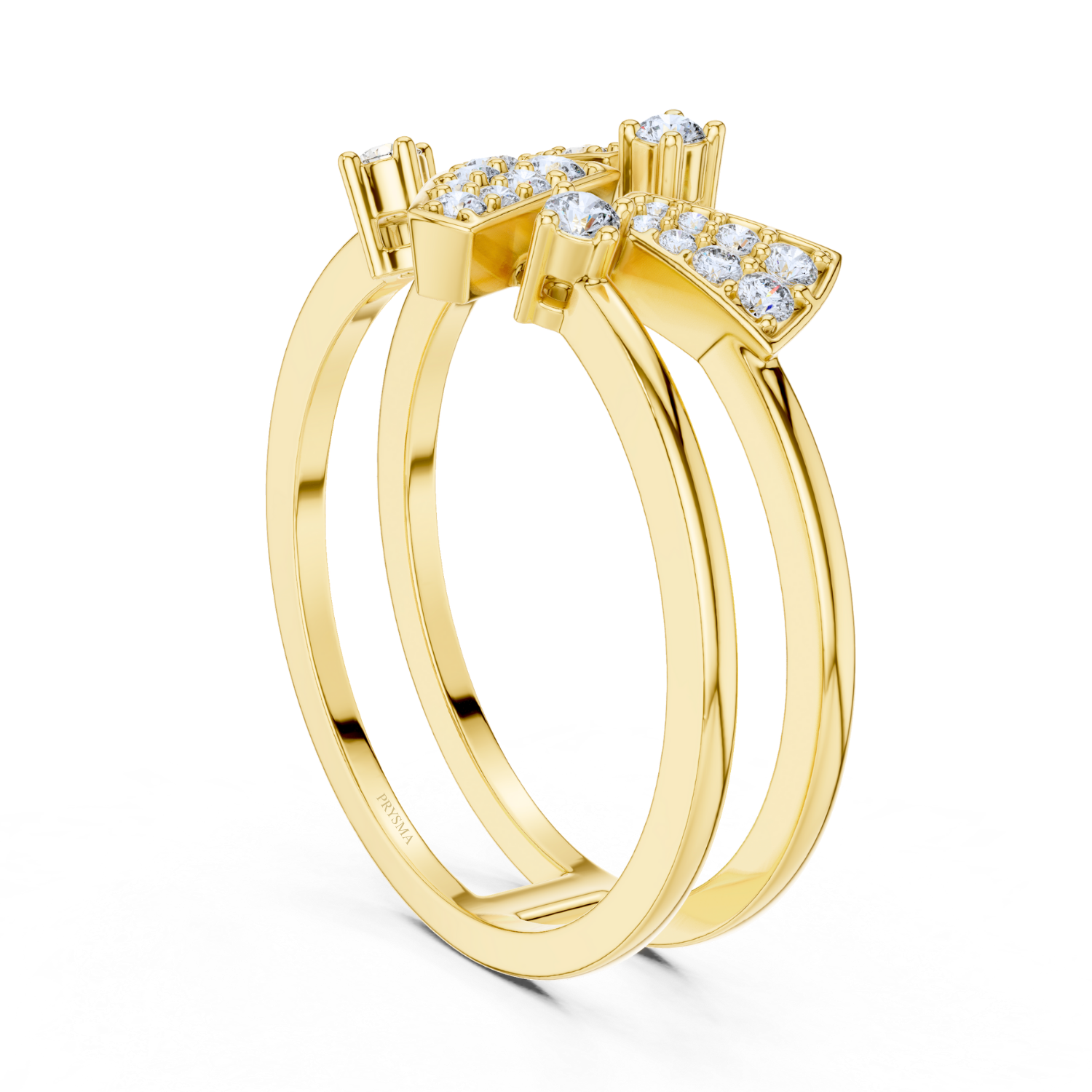 Twin Band Elegance Diamond Ring