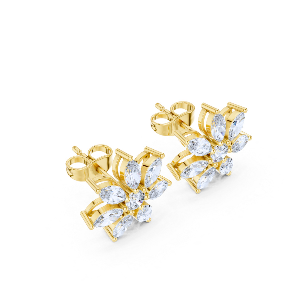 Radiant Petal Diamond Studs