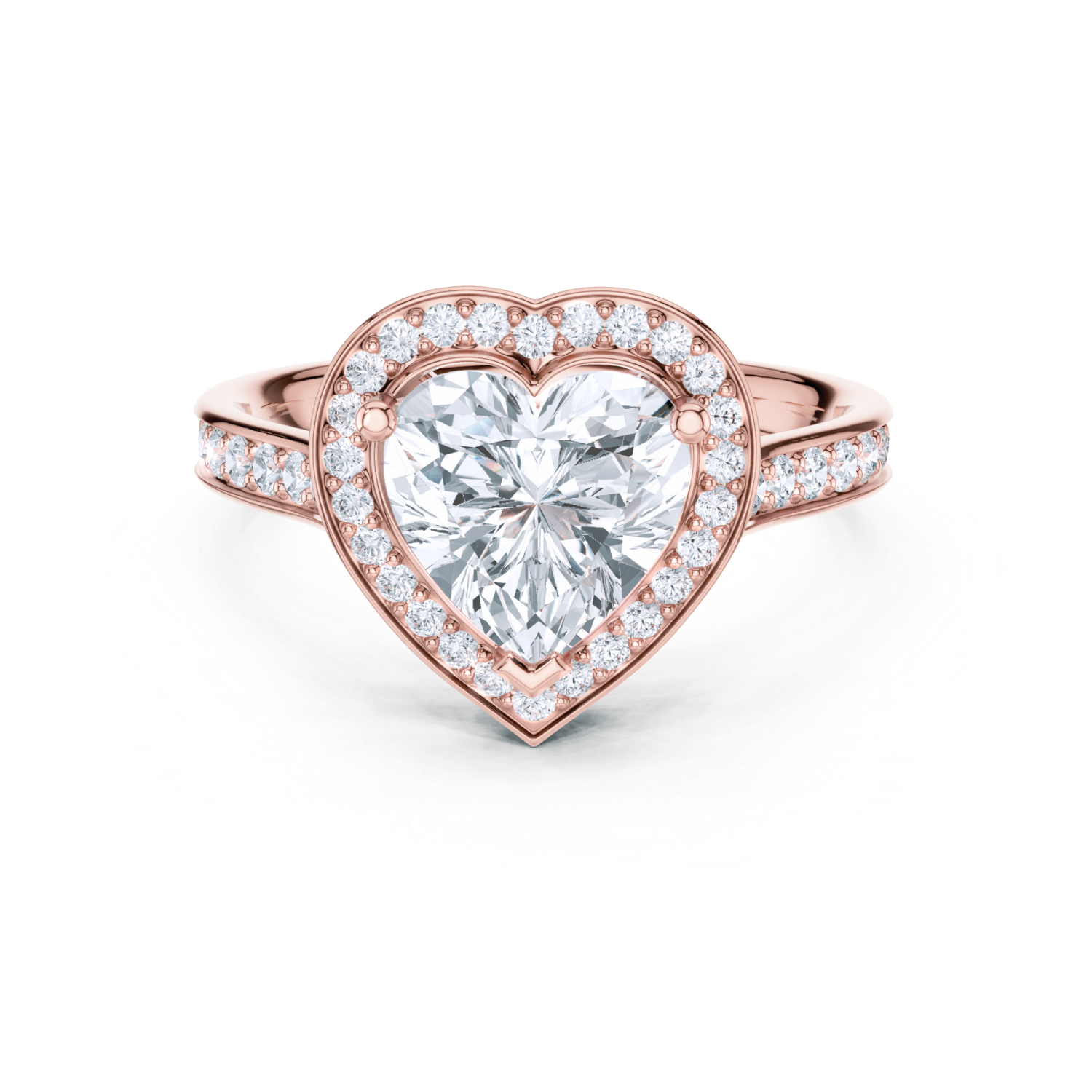 Enchanted Halo Heart-shaped Diamond Ring