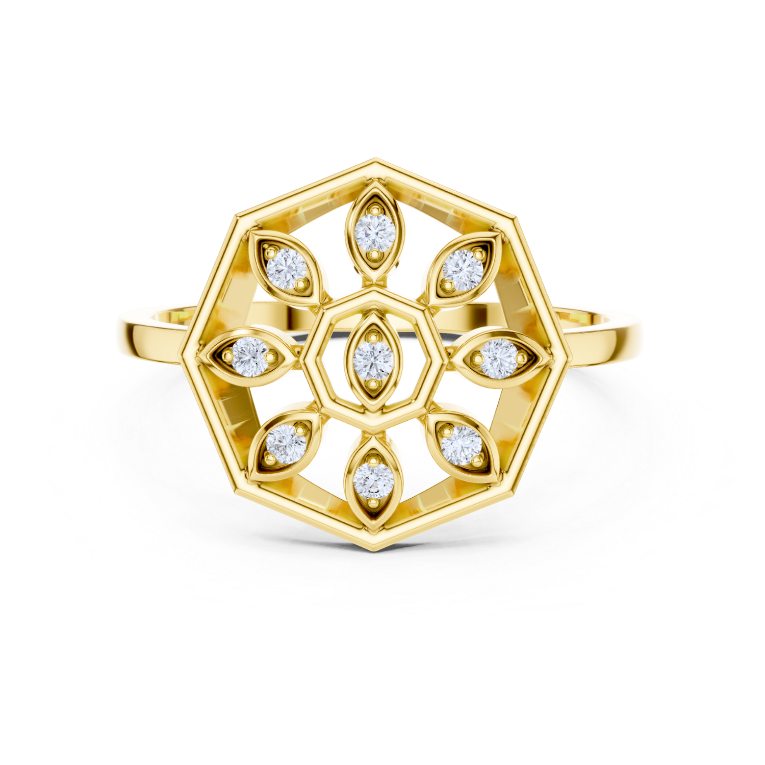 Blossom Radiant Diamond Ring