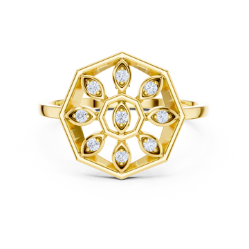 Blossom Radiant Diamond Ring