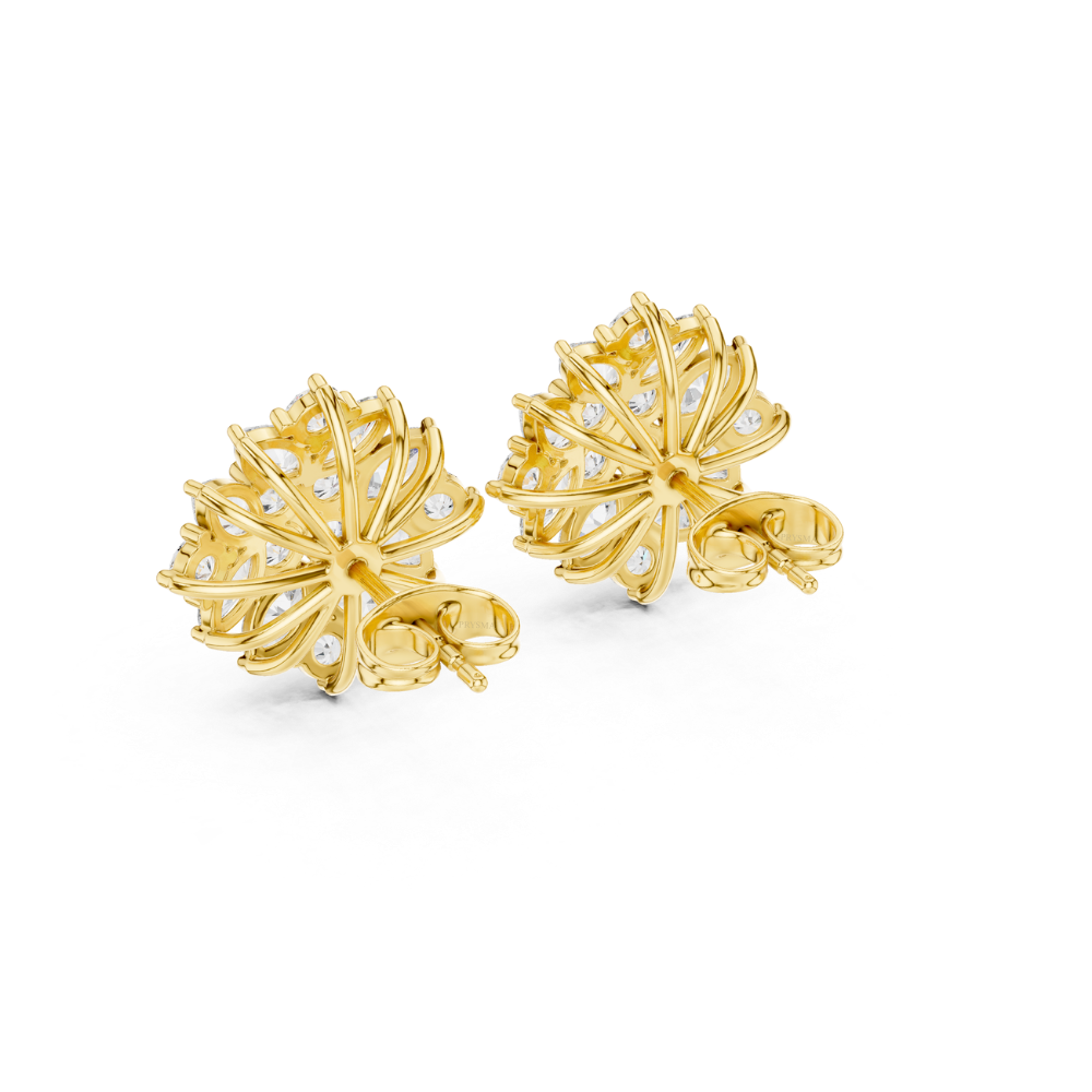 Diamond Bloom Marquise Studs