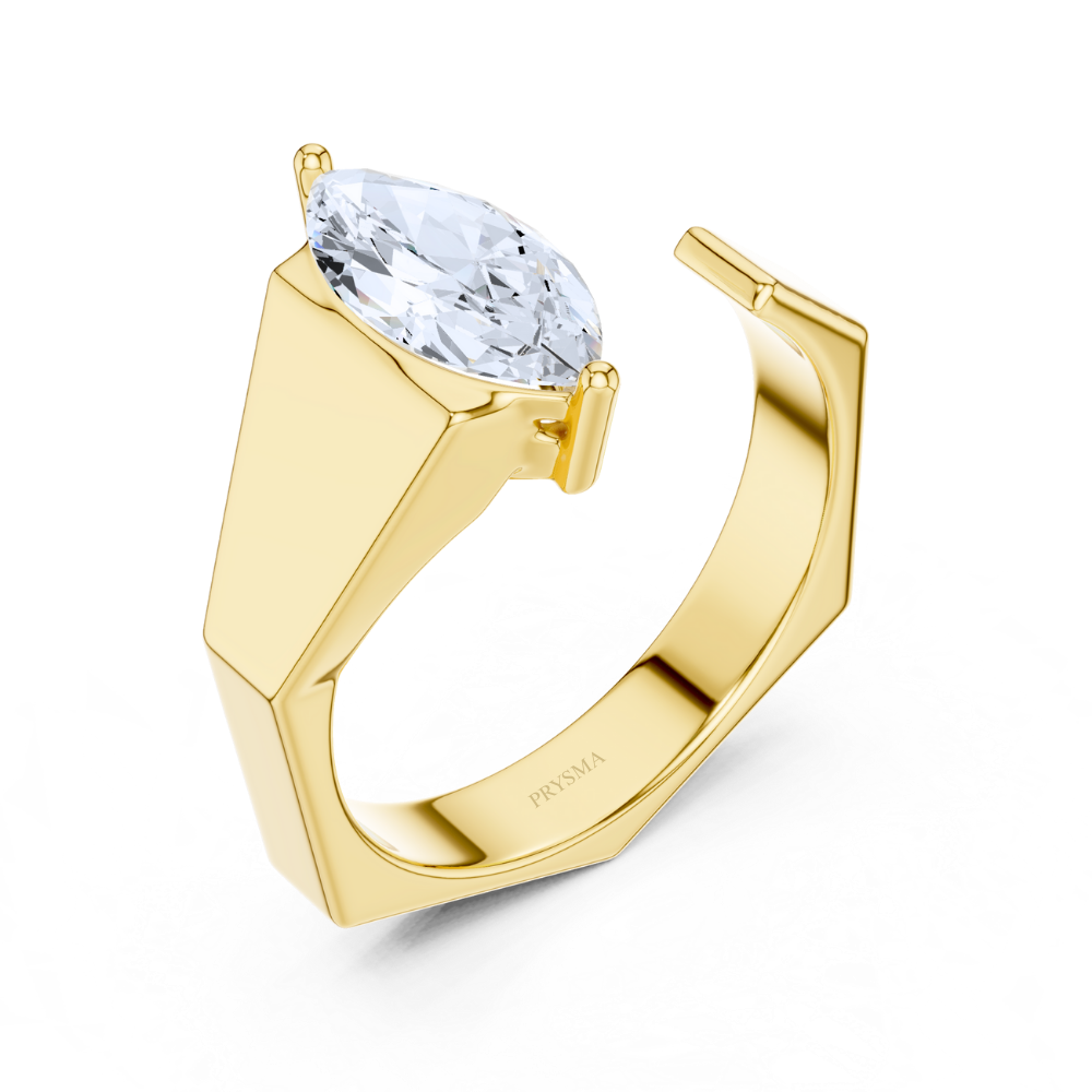 Marquise Axis Solitaire Ring