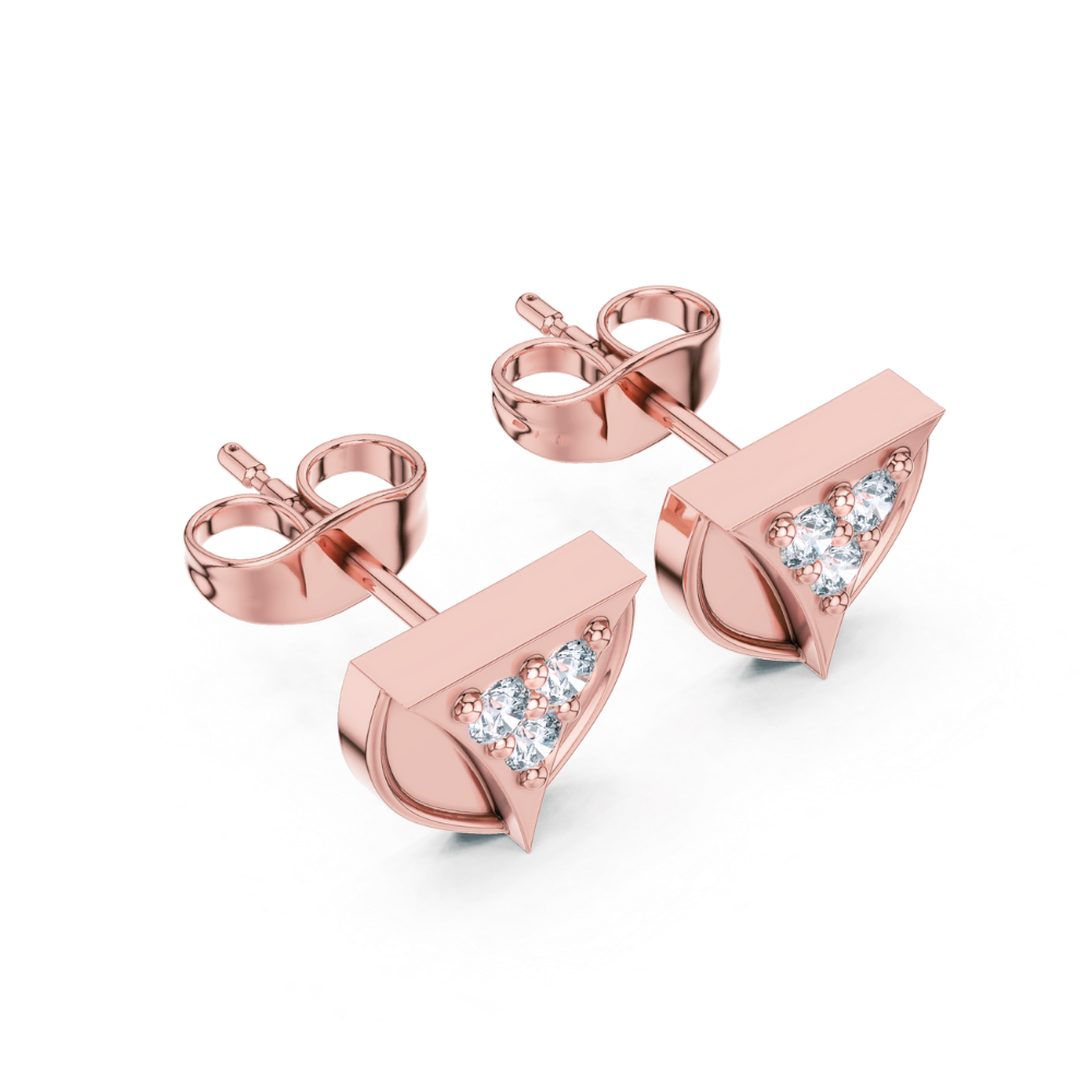 Petal Drop Cluster Diamond Earrings
