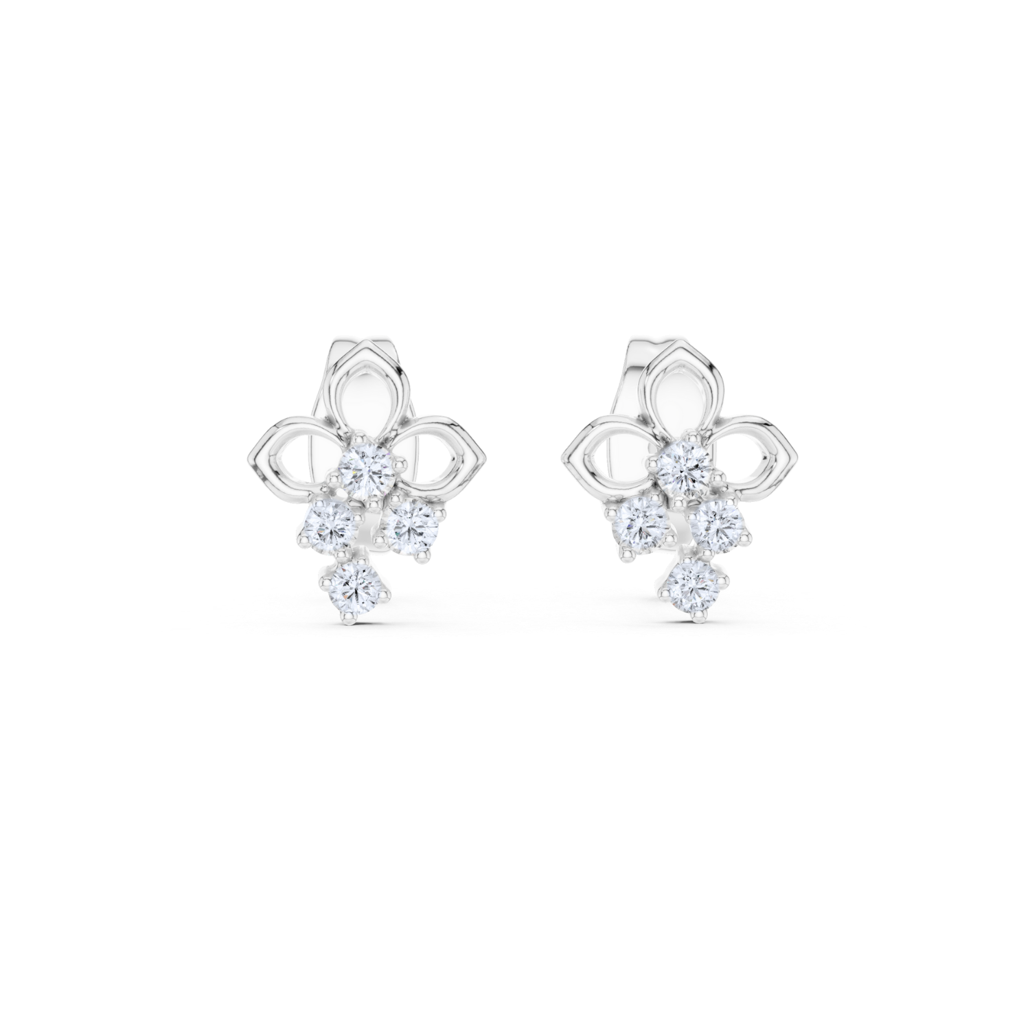 Fleur Diamond Drop Earrings