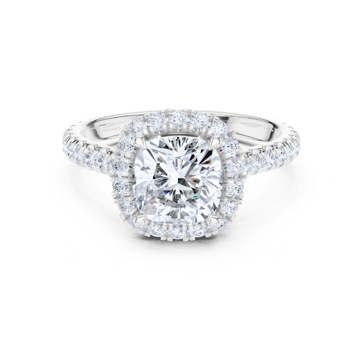 Celestique Halo Cushion Ring